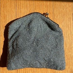 Saks Fifth Ave vintage beaded clutch made Belgium